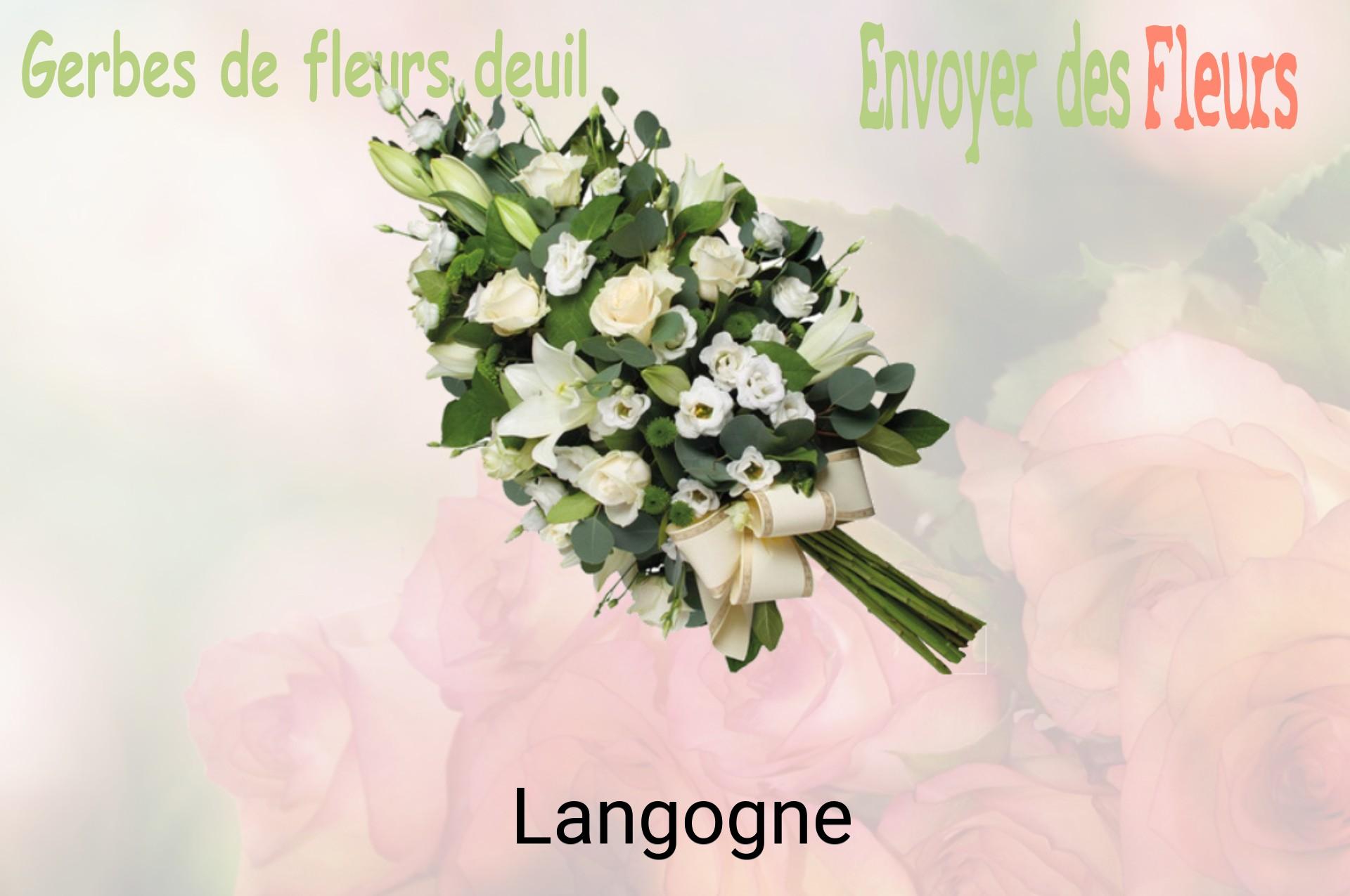 Gerbe de fleurs de deuil livrée à Langogne